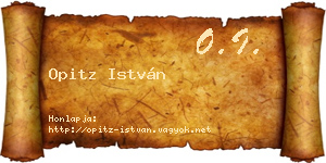 Opitz István névjegykártya